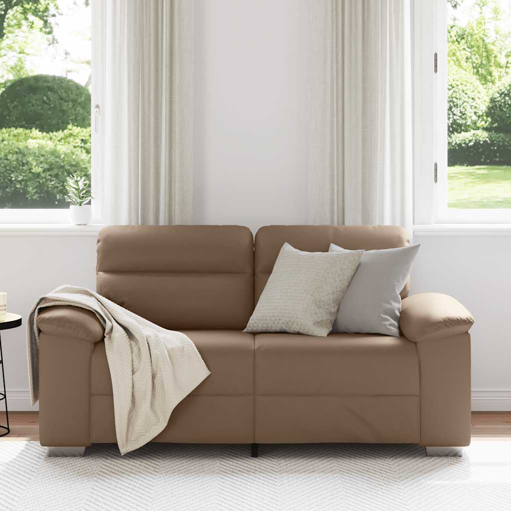 2-Seater Sofa Cappuccino 120 cm Faux Leather