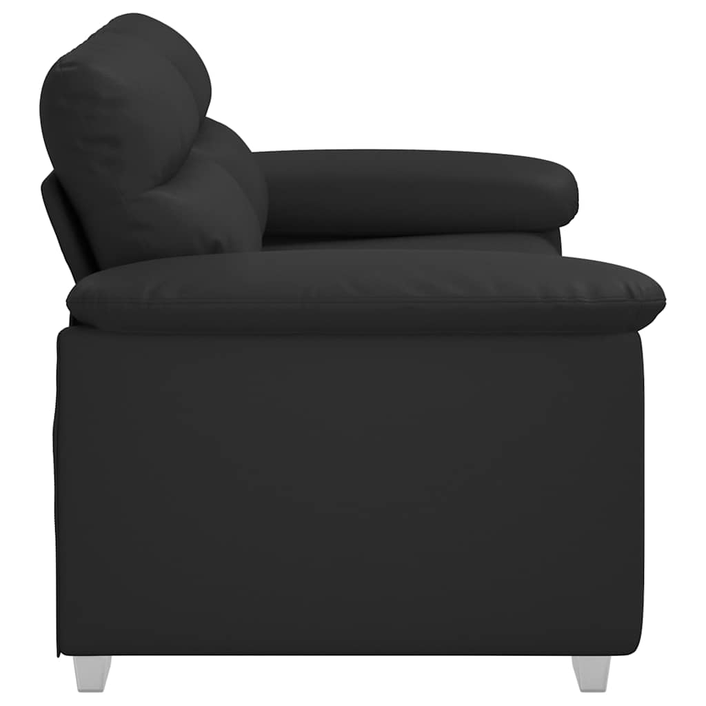 2-Seater Sofa Black 120 cm Faux Leather