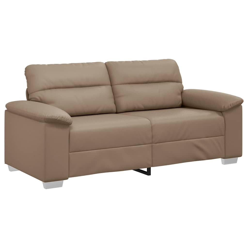 2-Seater Sofa Cappuccino 140 cm Faux Leather