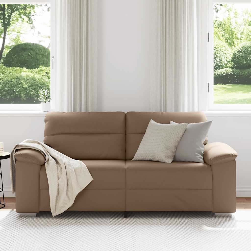 2-Seater Sofa Cappuccino 140 cm Faux Leather