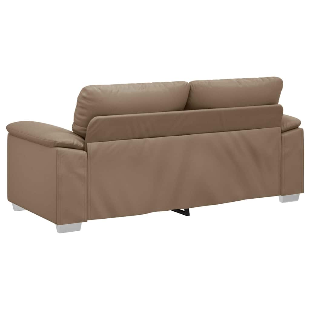 2-Seater Sofa Cappuccino 140 cm Faux Leather