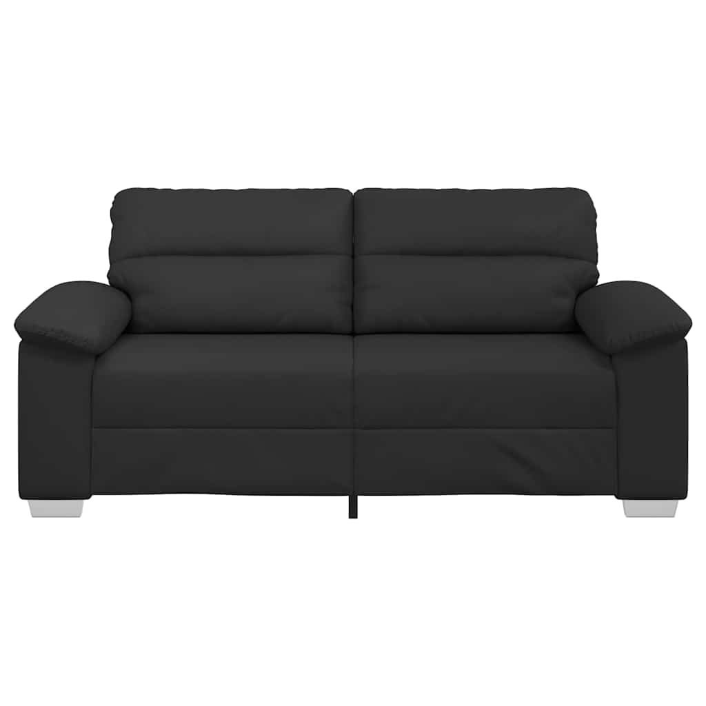 2-Seater Sofa Black 140 cm Faux Leather