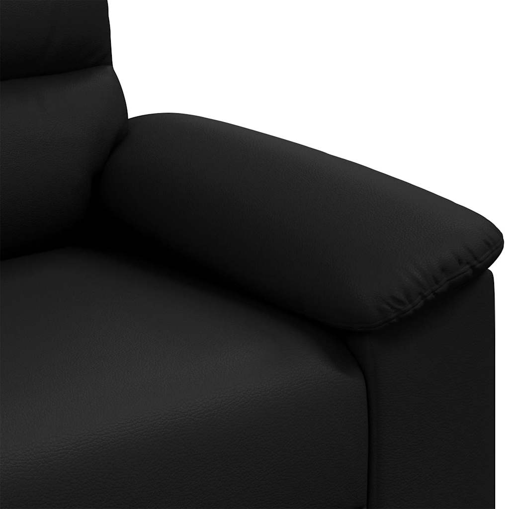 2-Seater Sofa Black 140 cm Faux Leather