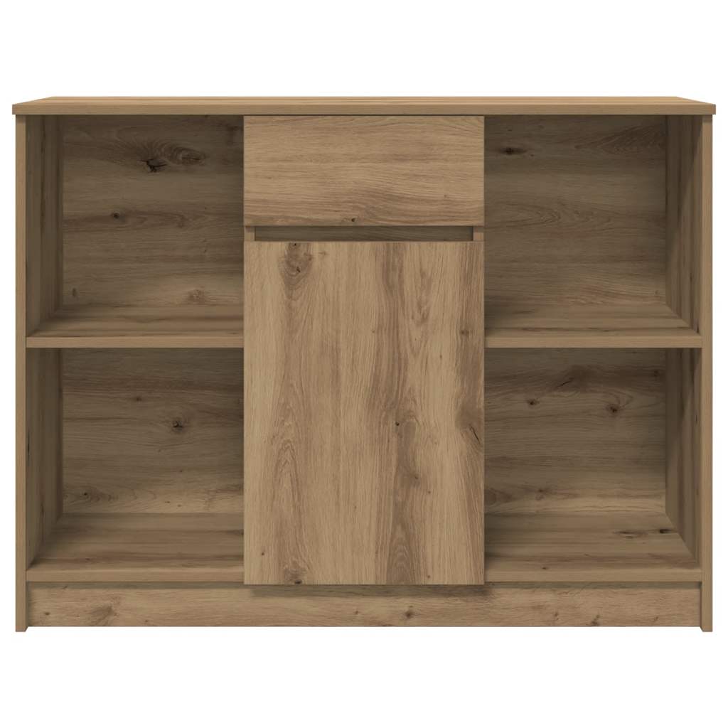 Sideboard with Drawer Artisan Oak 101x35x76 cm Engineered Wood