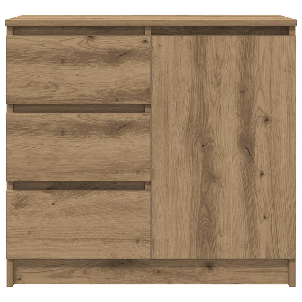 Sideboard with Drawer Artisan Oak 71x35x65 cm Engineered Wood