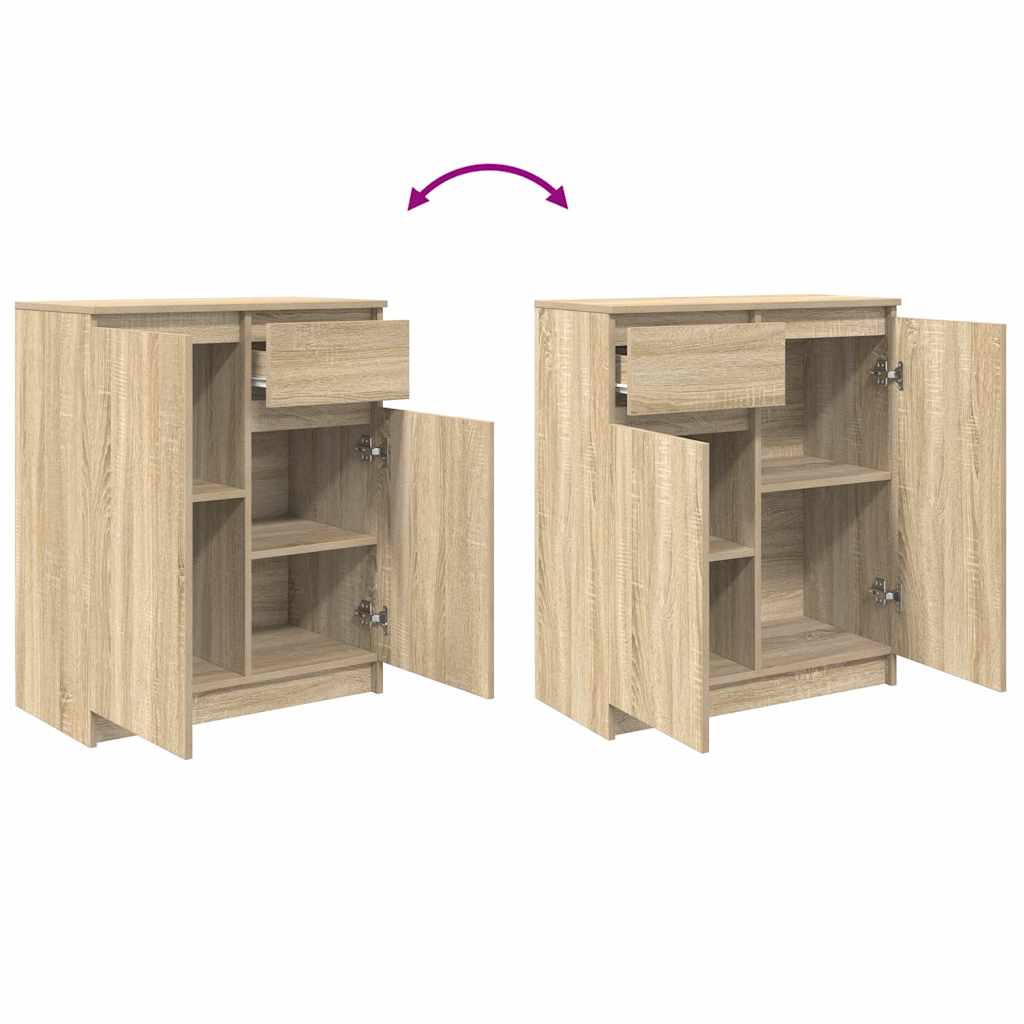 Sideboard with Drawer Sonoma Oak 71x35x84 cm Engineered Wood