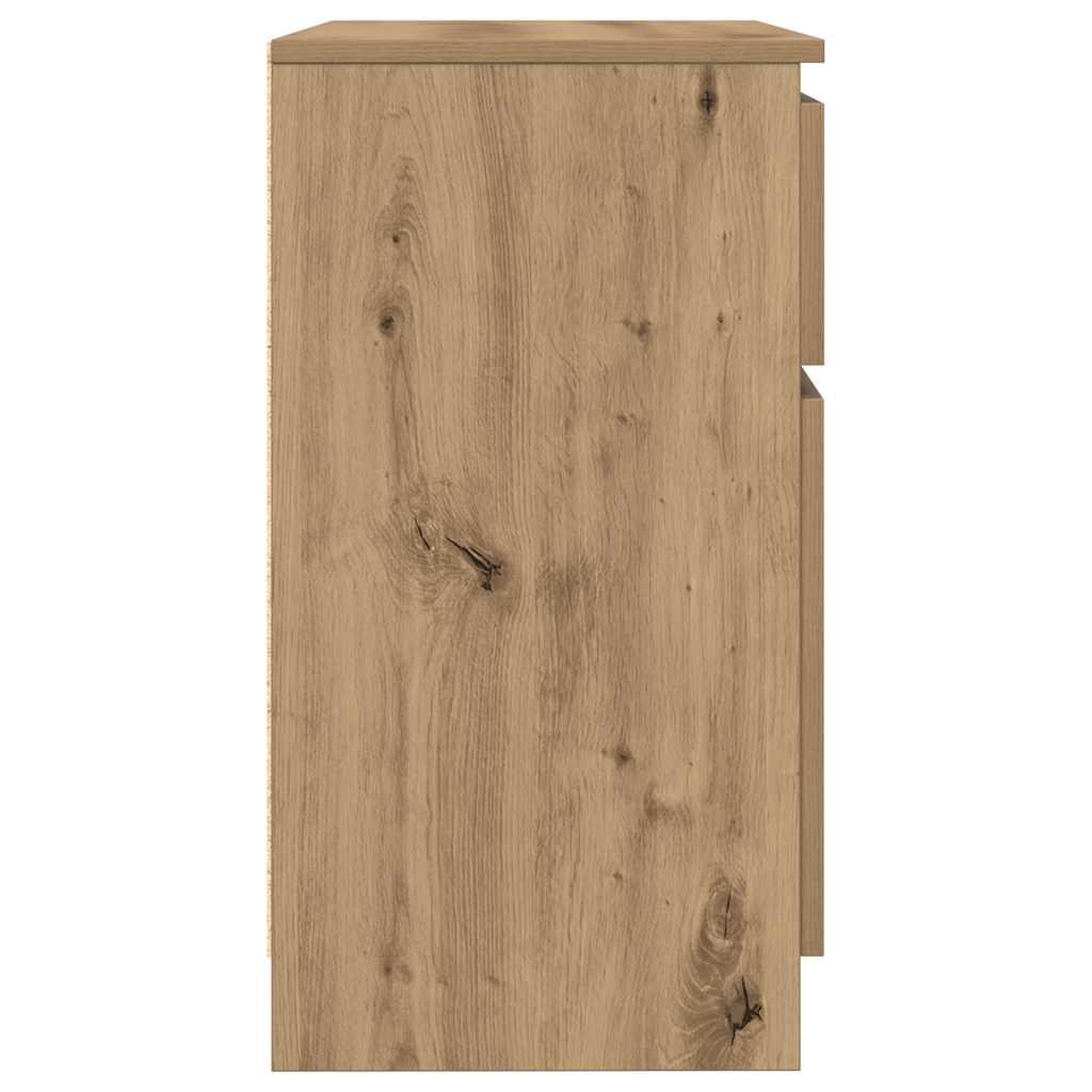 Sideboard with Drawer Artisan Oak 71x35x65 cm Engineered Wood