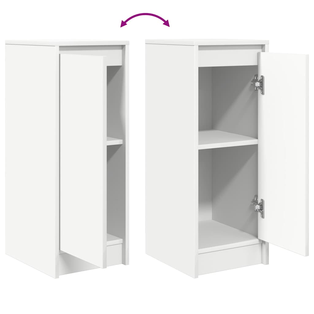 Sideboard White 29.5x34x76 cm Engineered Wood