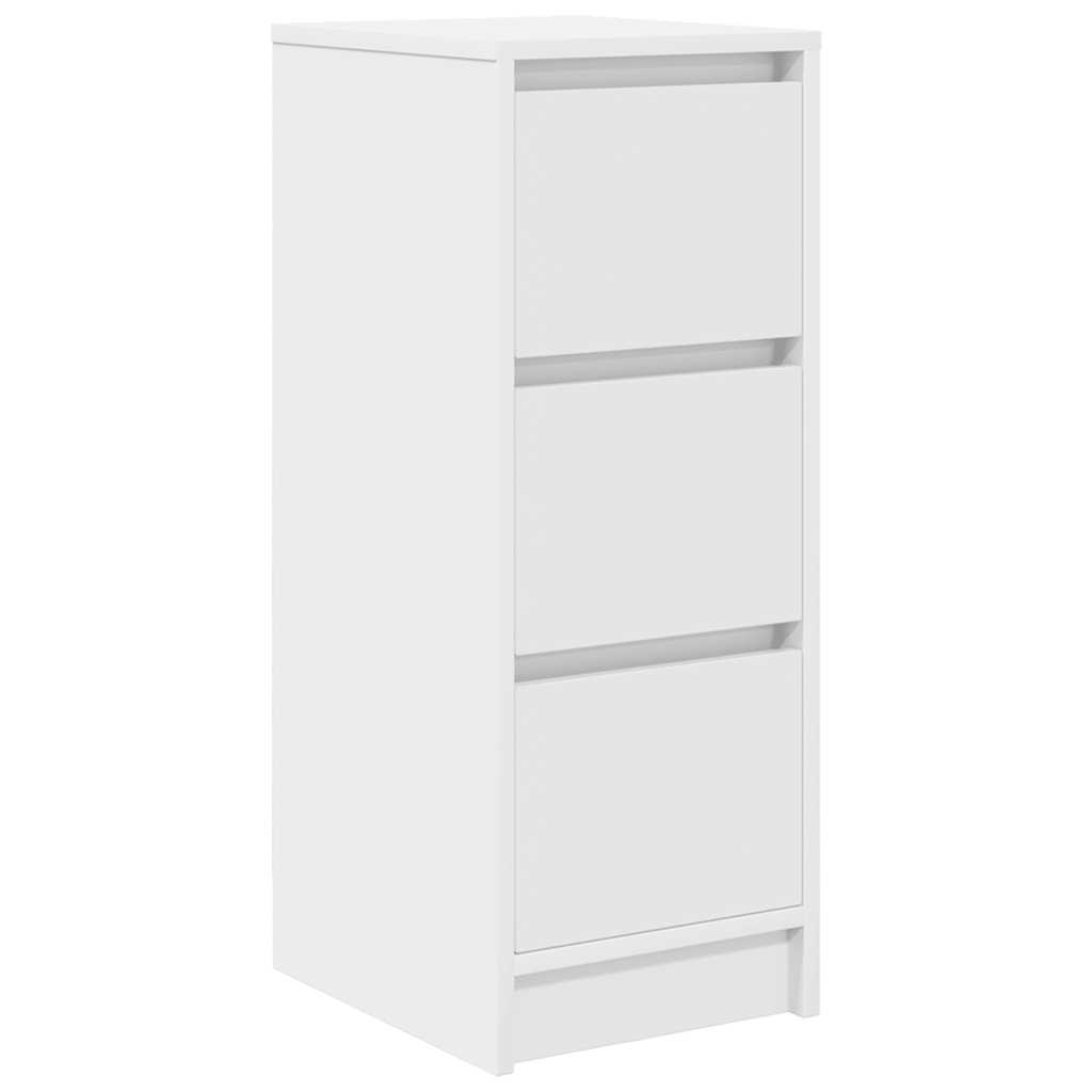 Sideboard White 29.5x34x76 cm Engineered Wood
