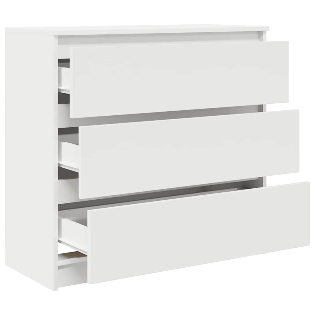 Sideboard White 80x35x76 cm Engineered Wood