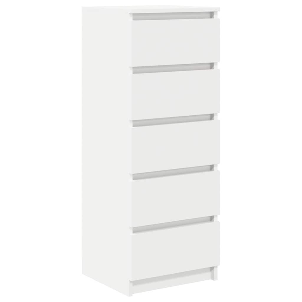 Sideboard with Drawers White 37.5x35x99 cm Engineered Wood
