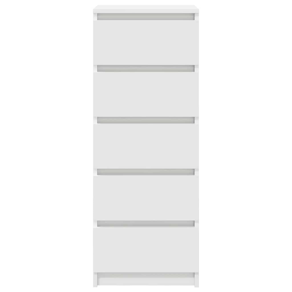Sideboard with Drawers White 37.5x35x99 cm Engineered Wood