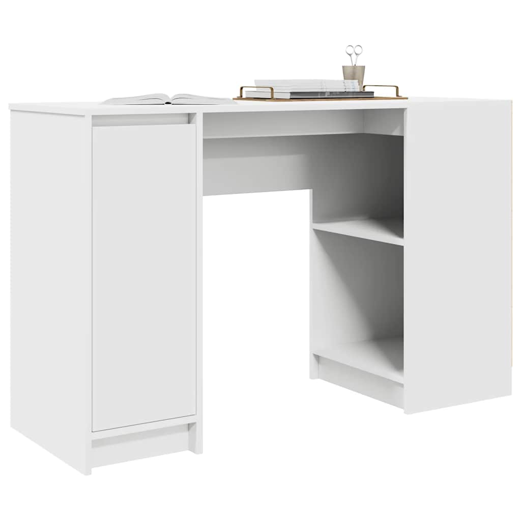 Desk White 120x42x76 cm Engineered Wood