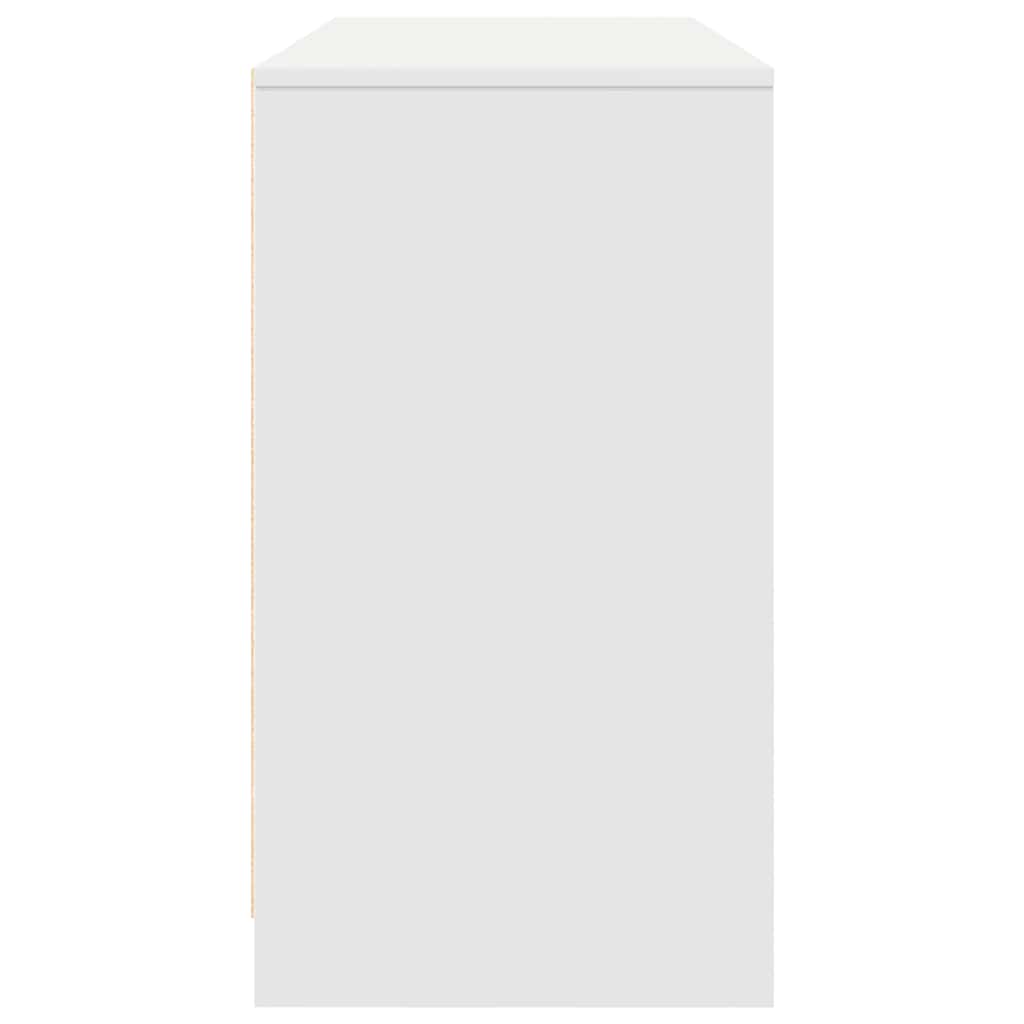 Desk White 120x42x76 cm Engineered Wood
