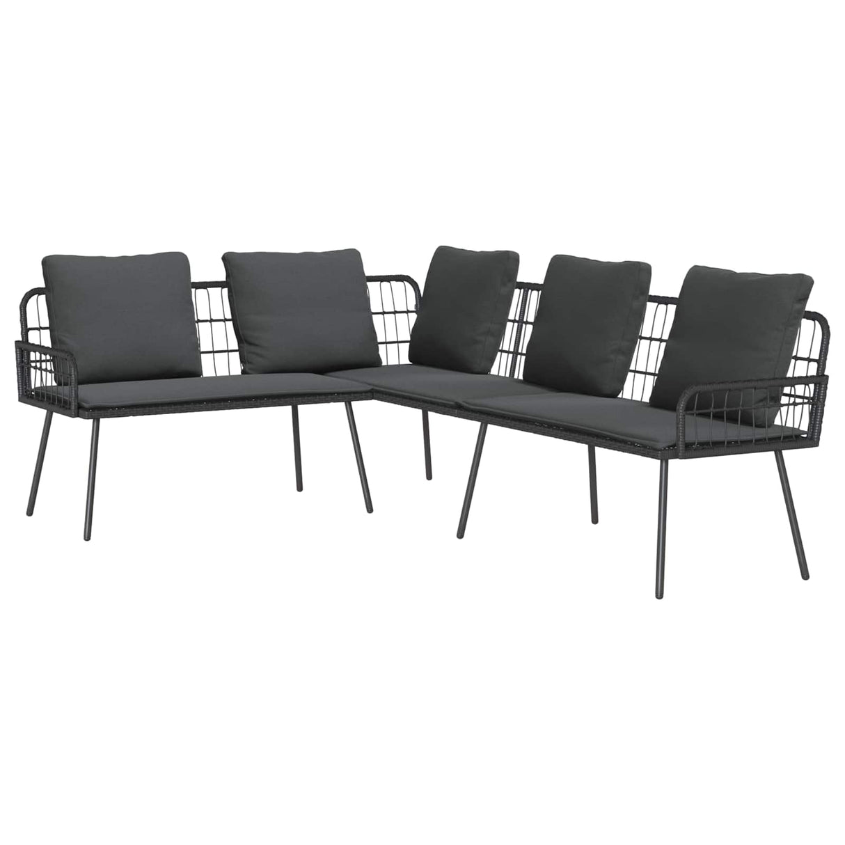Sofa with Cushion Anthracite 173 x 231 x 90cm Steel