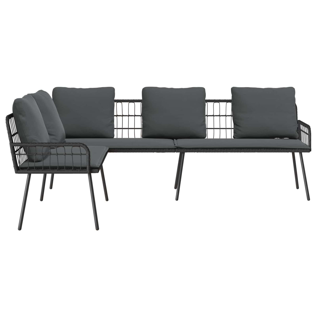 Sofa with Cushion Grey 61.5 x 123 x 82cm Metal