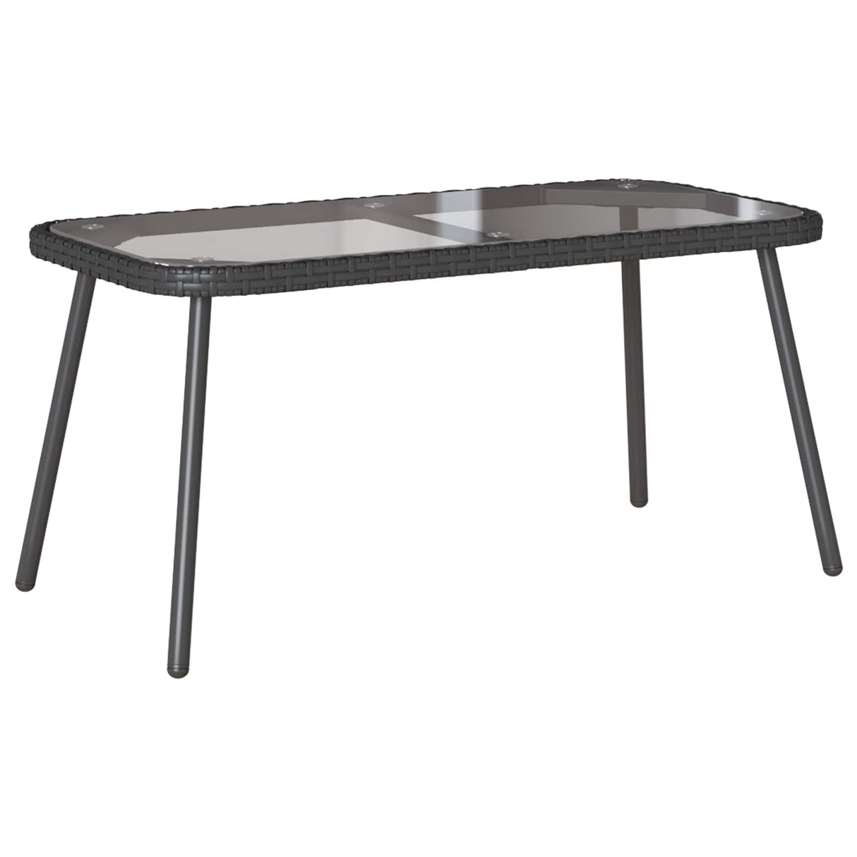 Coffee Table Black 90 x 45 x 43 cm Poly Rattan