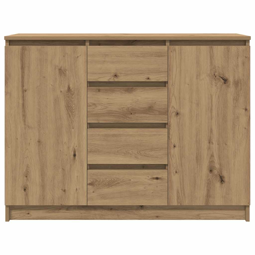Sideboard with Drawers Artisan Oak 100.5x35x76 cm Engineered Wood