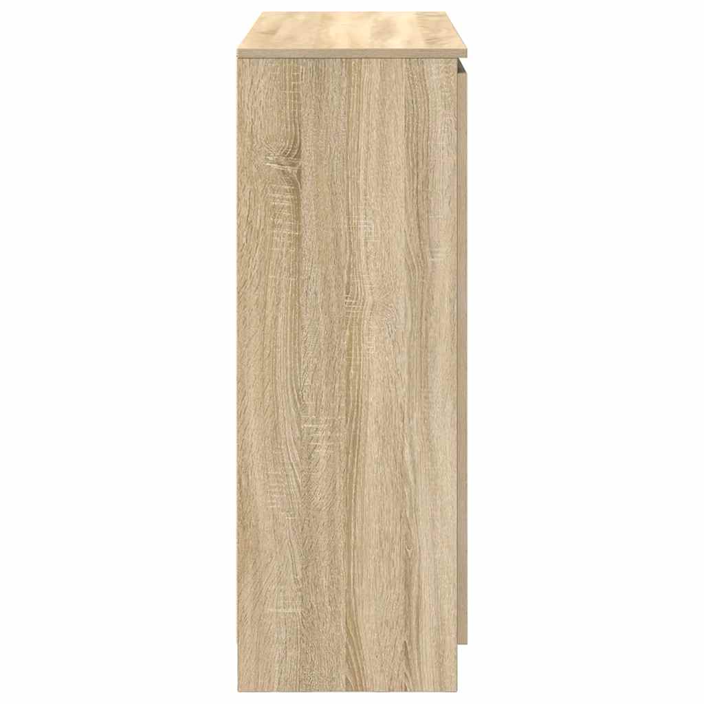 Sideboard with Drawers Sonoma Oak 100.5x35x98.5 cm Engineered Wood