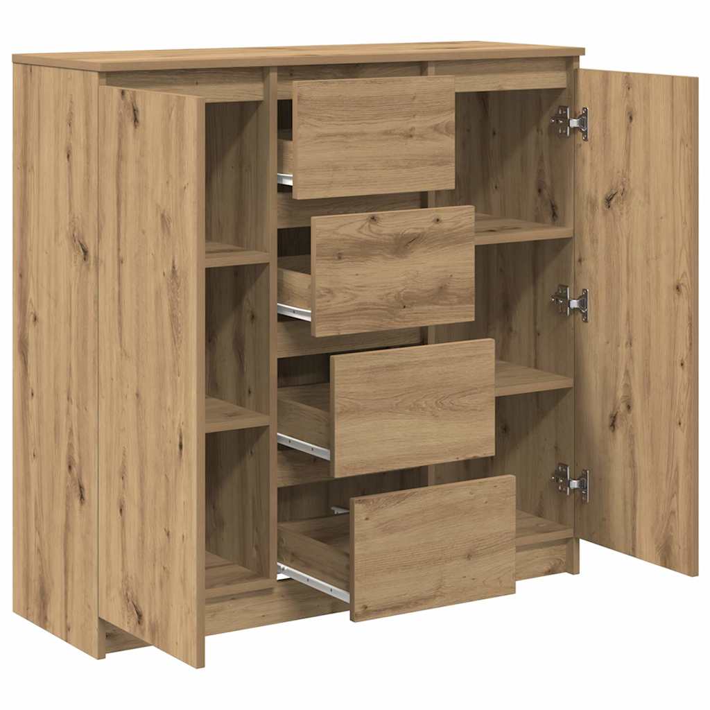 Sideboard with Drawers Artisan Oak 100.5x35x98.5 cm Engineered Wood