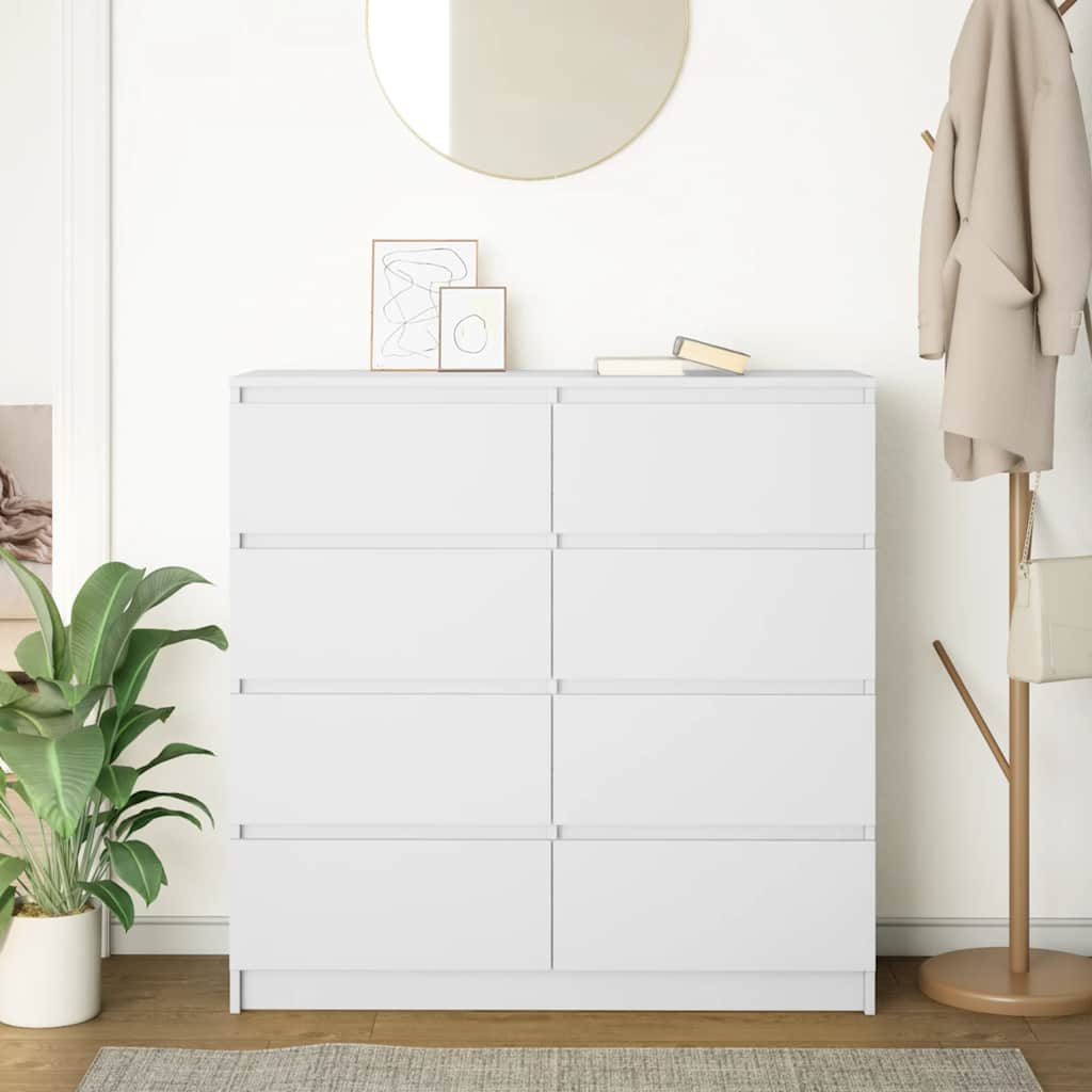Sideboard White 100x35x99 cm Engineered Wood