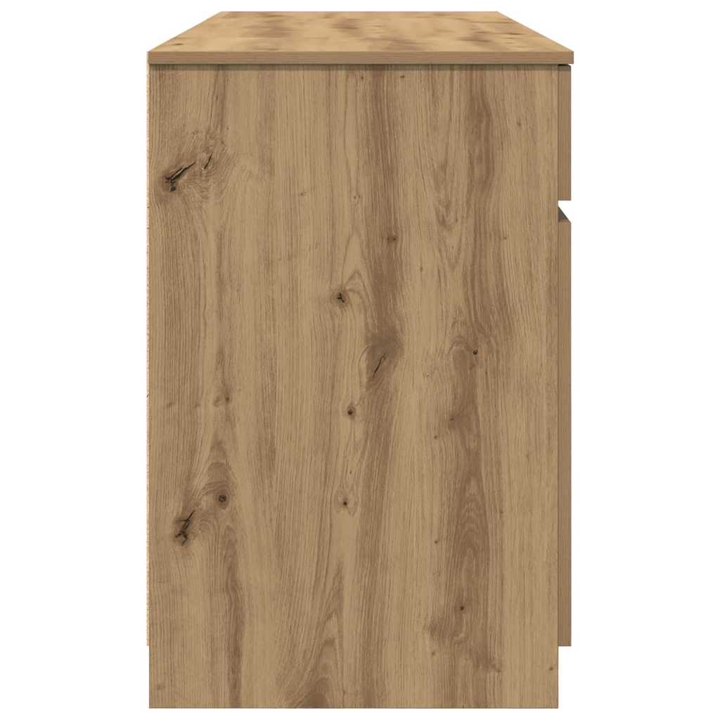 Desk with Drawer Artisan oak 140 x 49 x 76 cm Engineered wood