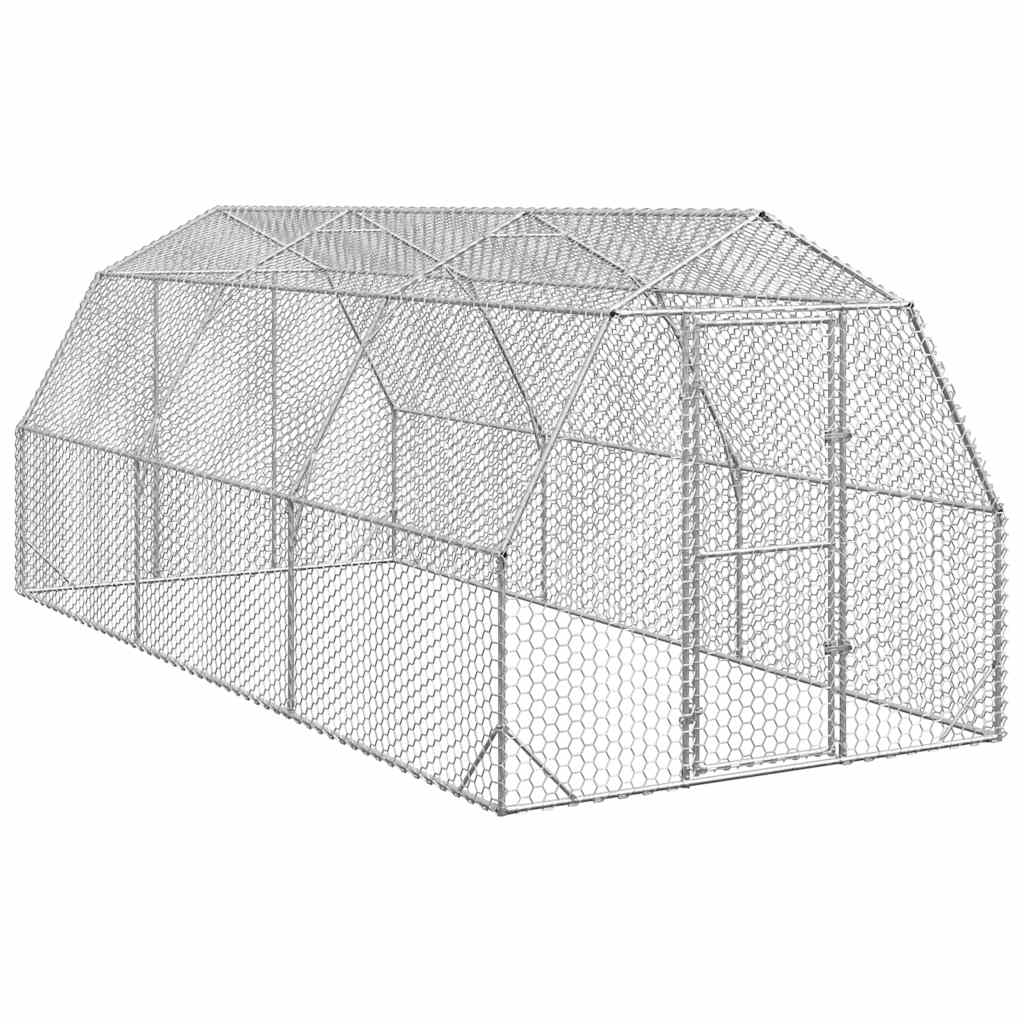 Chicken Run 2.5x6x2.25 m Galvanised Steel