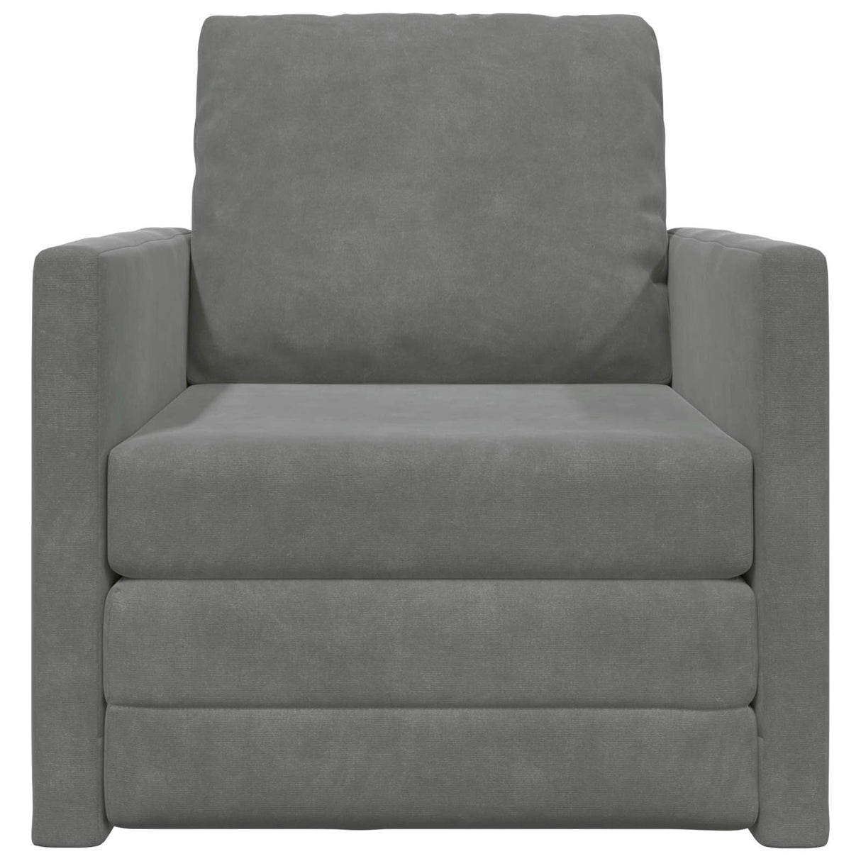 Sofa Bed Dark Grey 74 x 77 x 81 cm Velvet