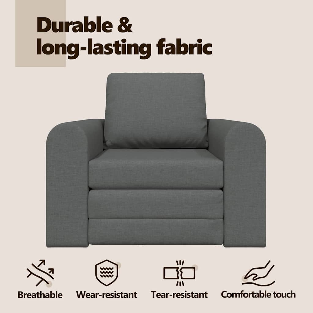 Sofa Bed Dark Grey 98 x 71 x 83 cm Velvet