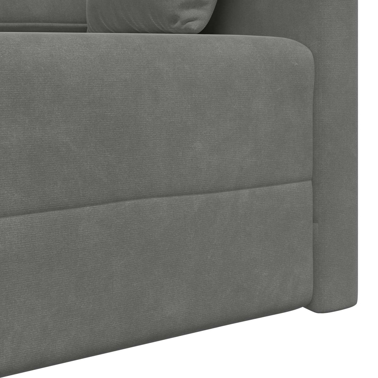 Floor Sofa Bed 200cm Dark Grey Velvet