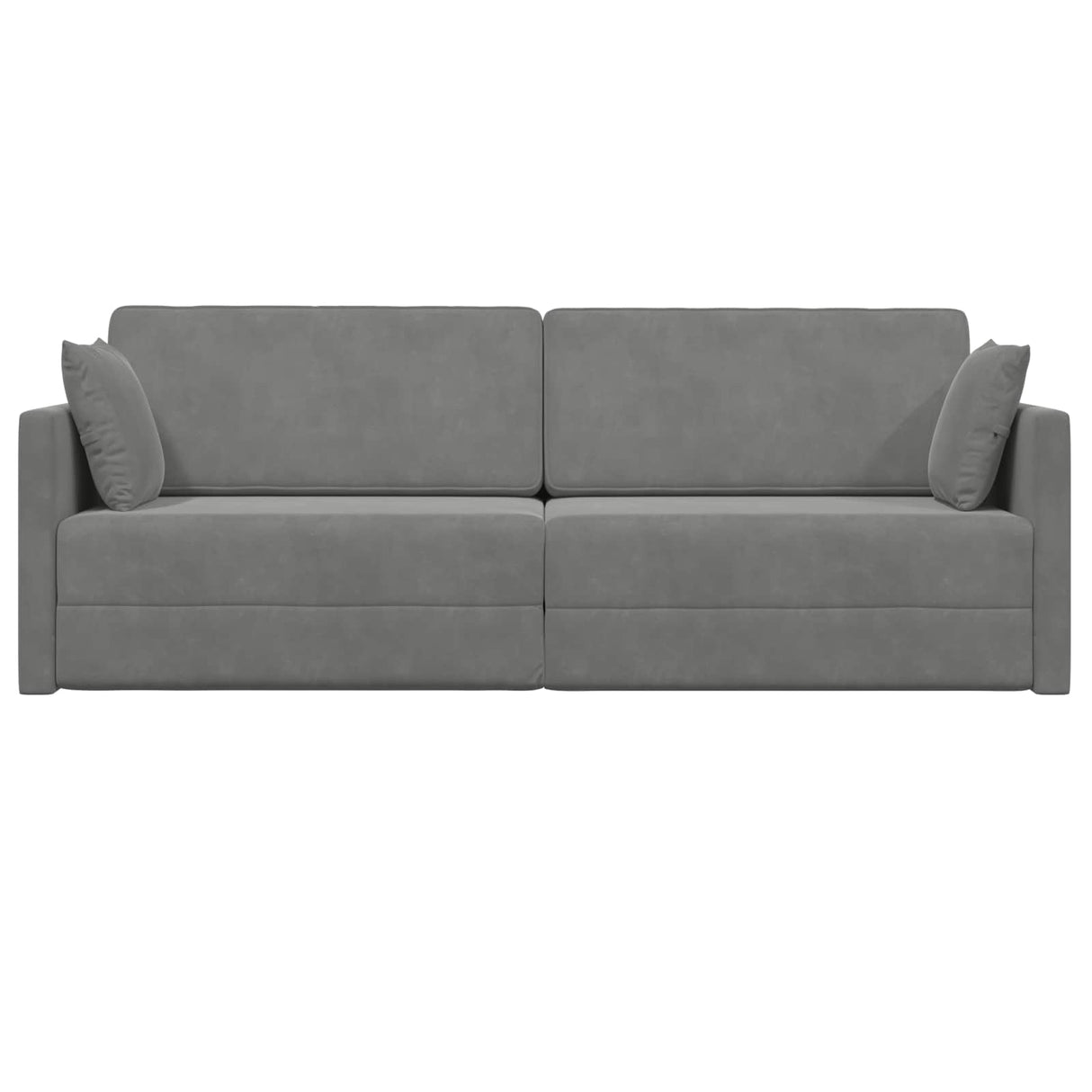 Floor Sofa Bed Dark Grey 213 x 70 x 77 cm Velvet