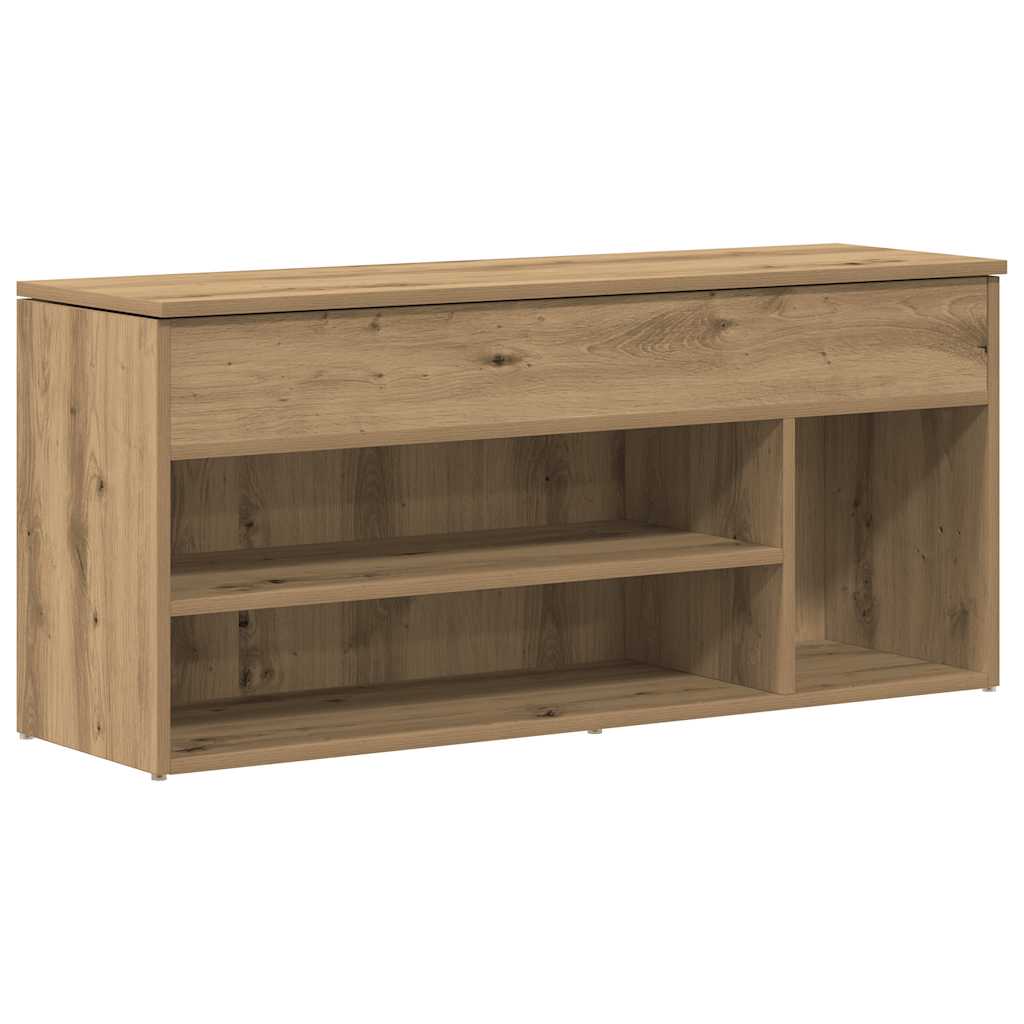 Shoe Bench Artisan Oak 102x30.5x45 cm Engineered Wood