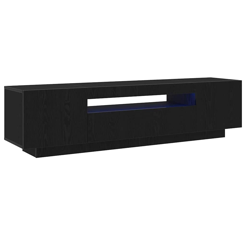 TV Cabinet 160 x 35 x 40 cm Black Engineered Wood