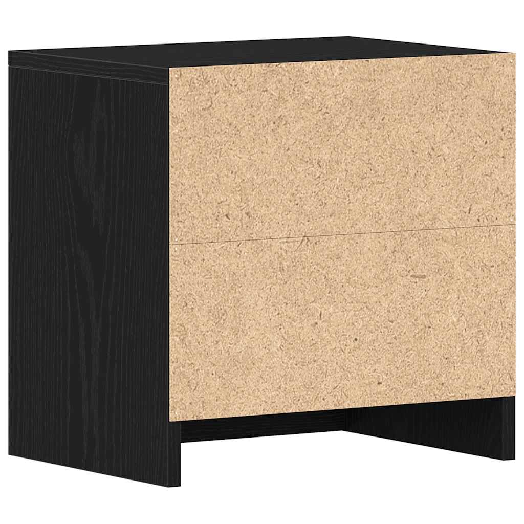 Bedside Cabinet Black Oak 40x30x40 cm Engineered Wood