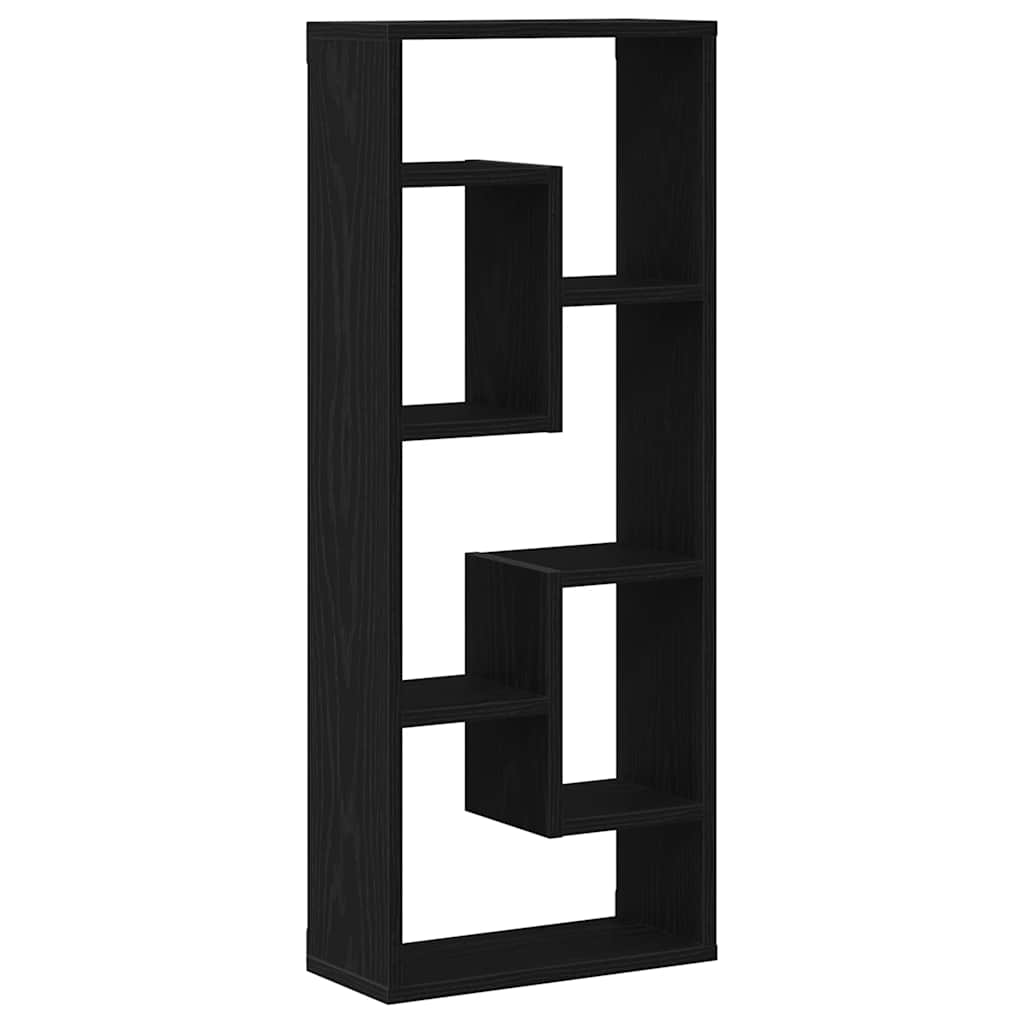 Wall Shelf Black Oak 36x16x90 cm Engineered Wood