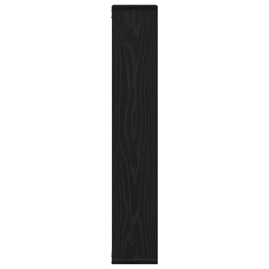 Wall Shelf Black Oak 36x16x90 cm Engineered Wood