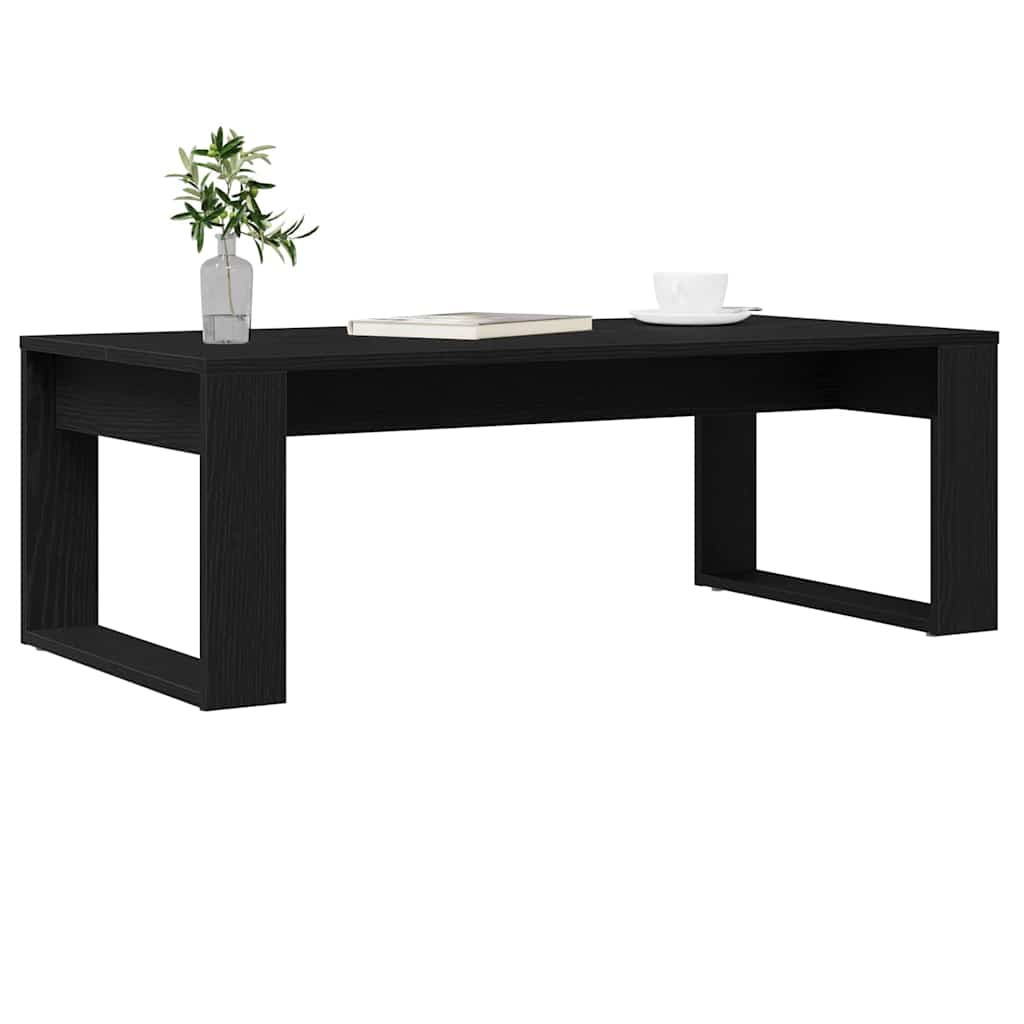 Coffee Table Black Oak 102 x 50 x 35 cm Engineered Wood