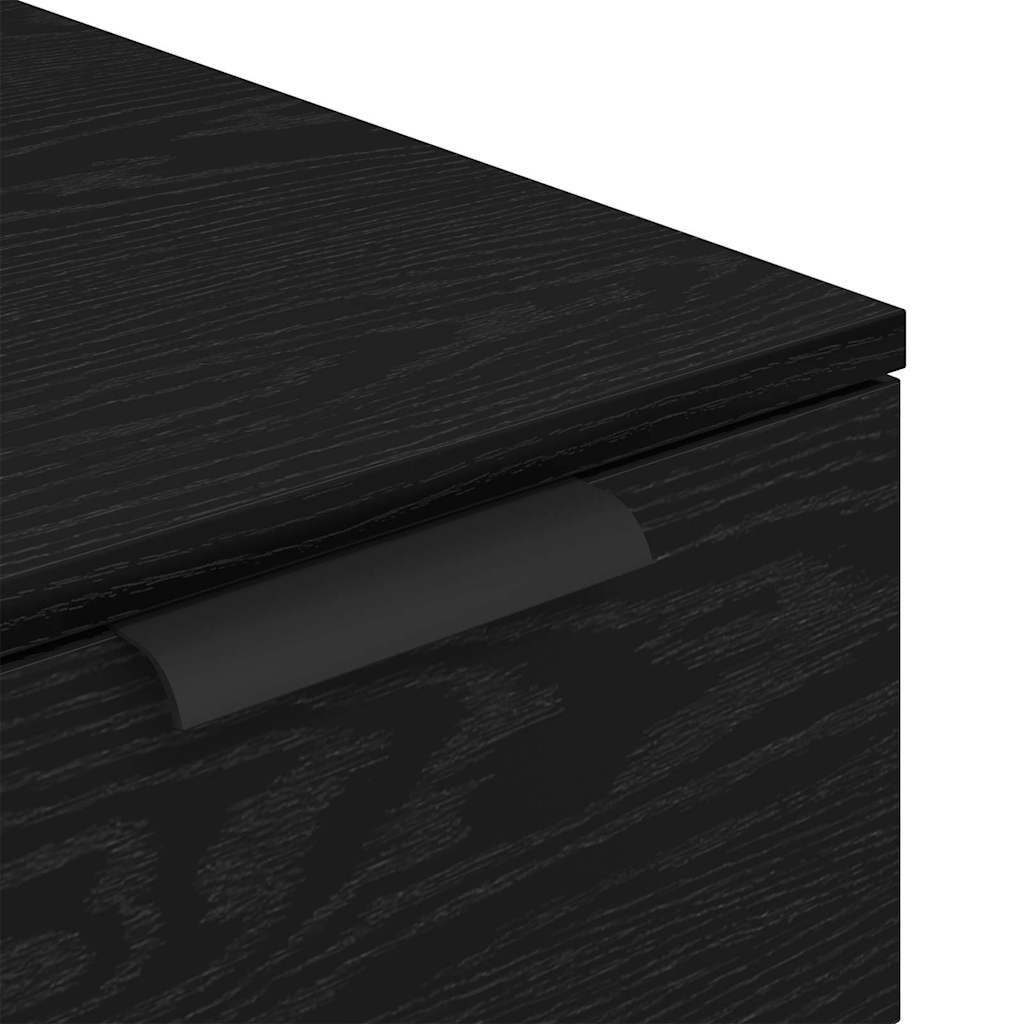 Office Cabinet Black Oak 33 x 50 x 75 cm Engineered Wood