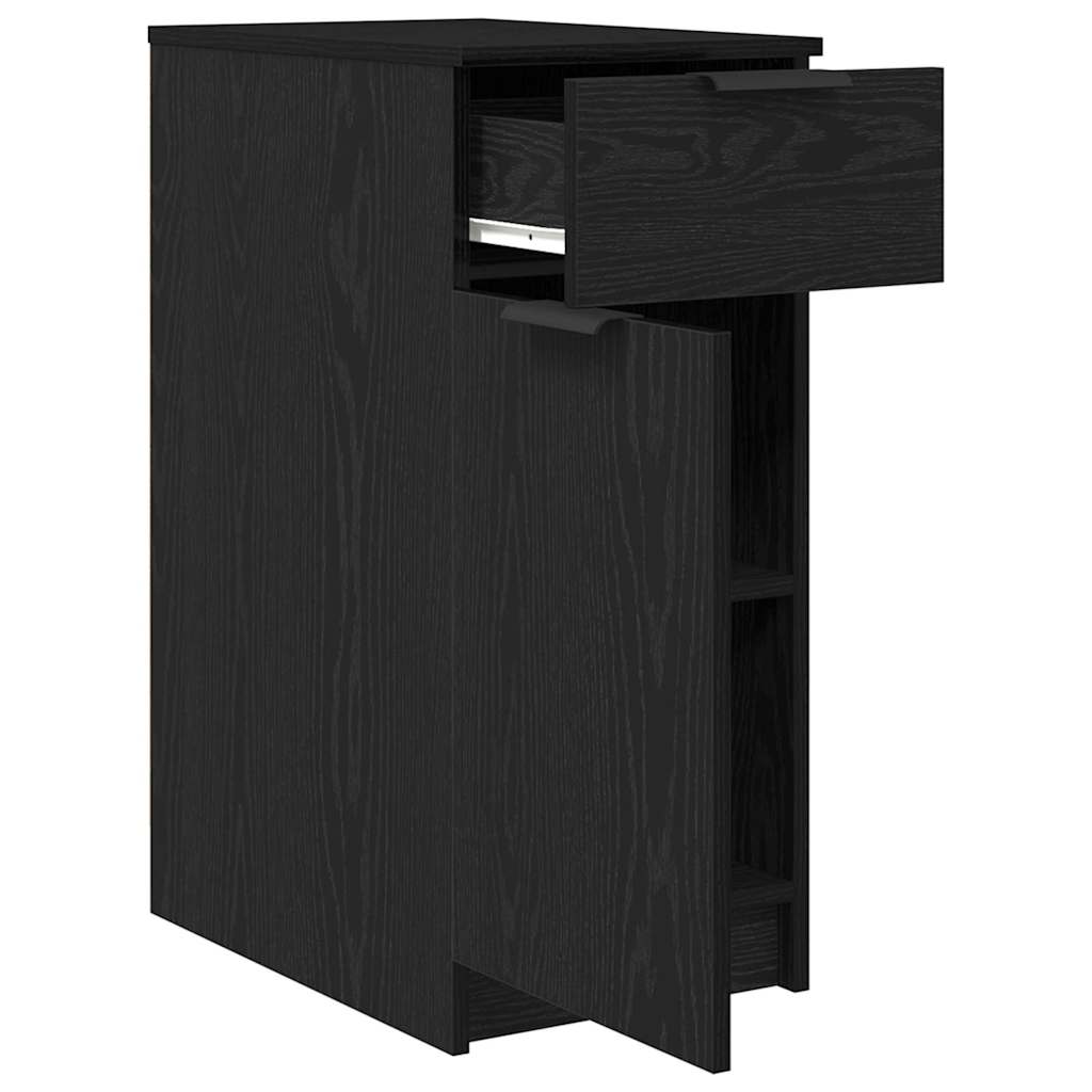 Office Cabinet 33 x 50 x 75 cm Engineered Wood Black Oak