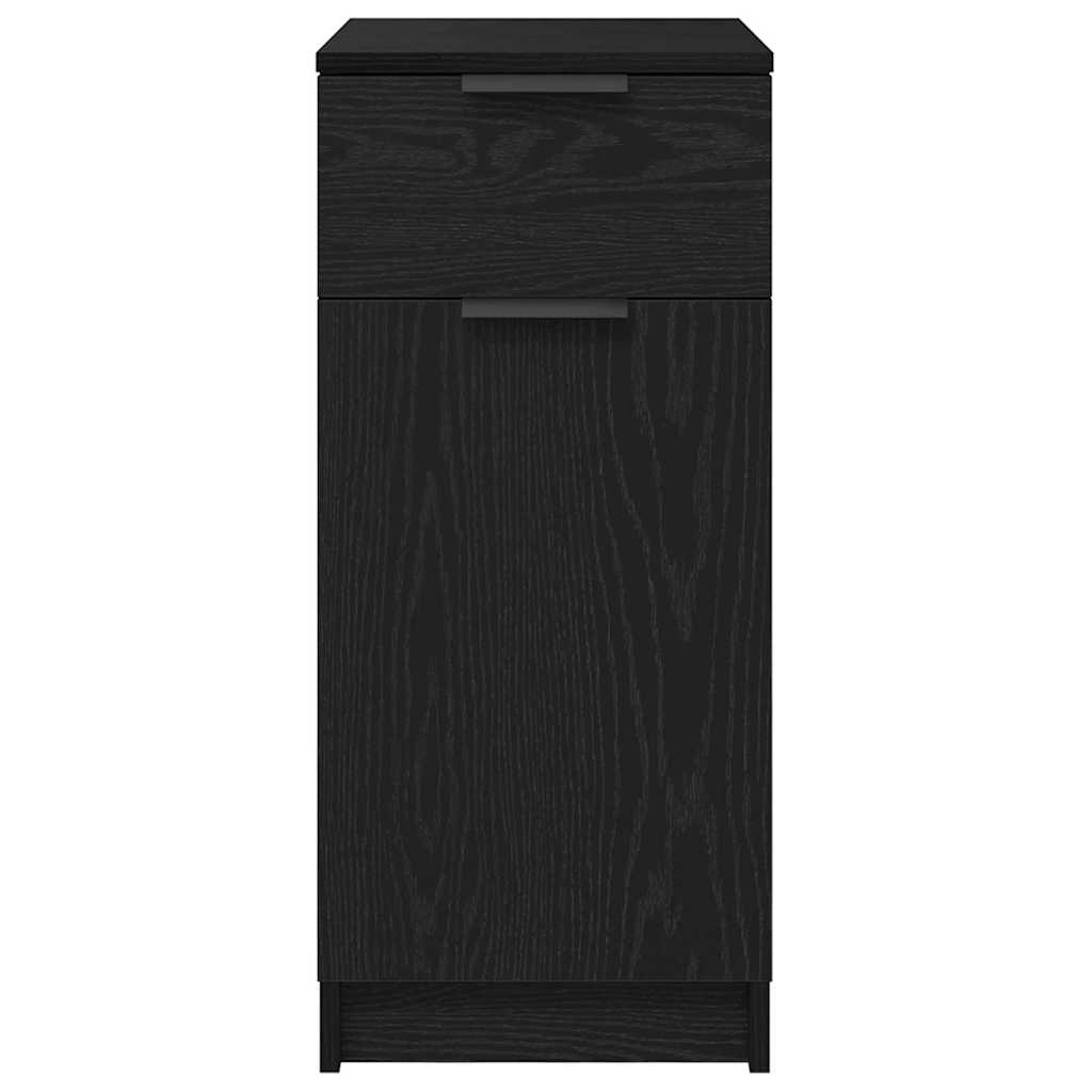 Office Cabinet 33 x 50 x 75 cm Engineered Wood Black Oak