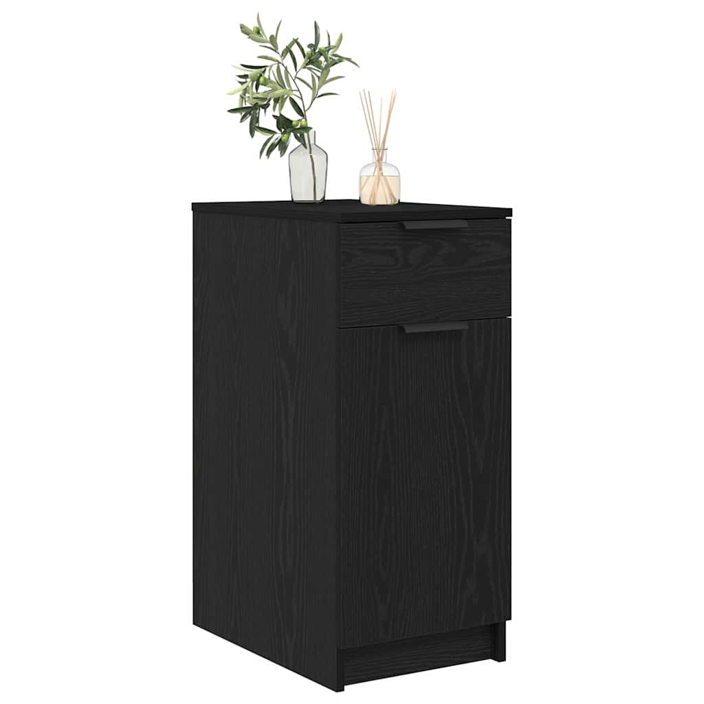 Desk Cabinet Black oak 33 x 50 x 75 cm Engineered Wood