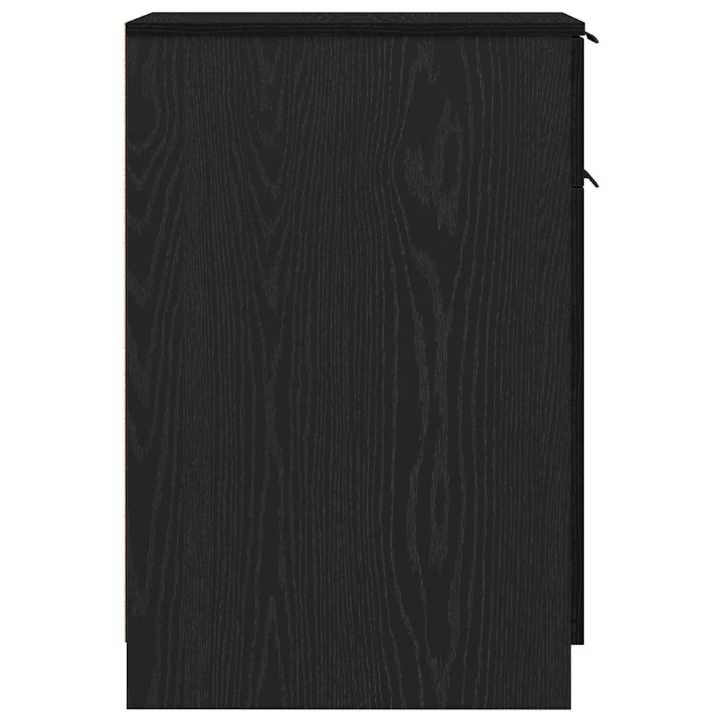 Office Cabinet 33 x 50 x 75 cm Engineered Wood Black Oak