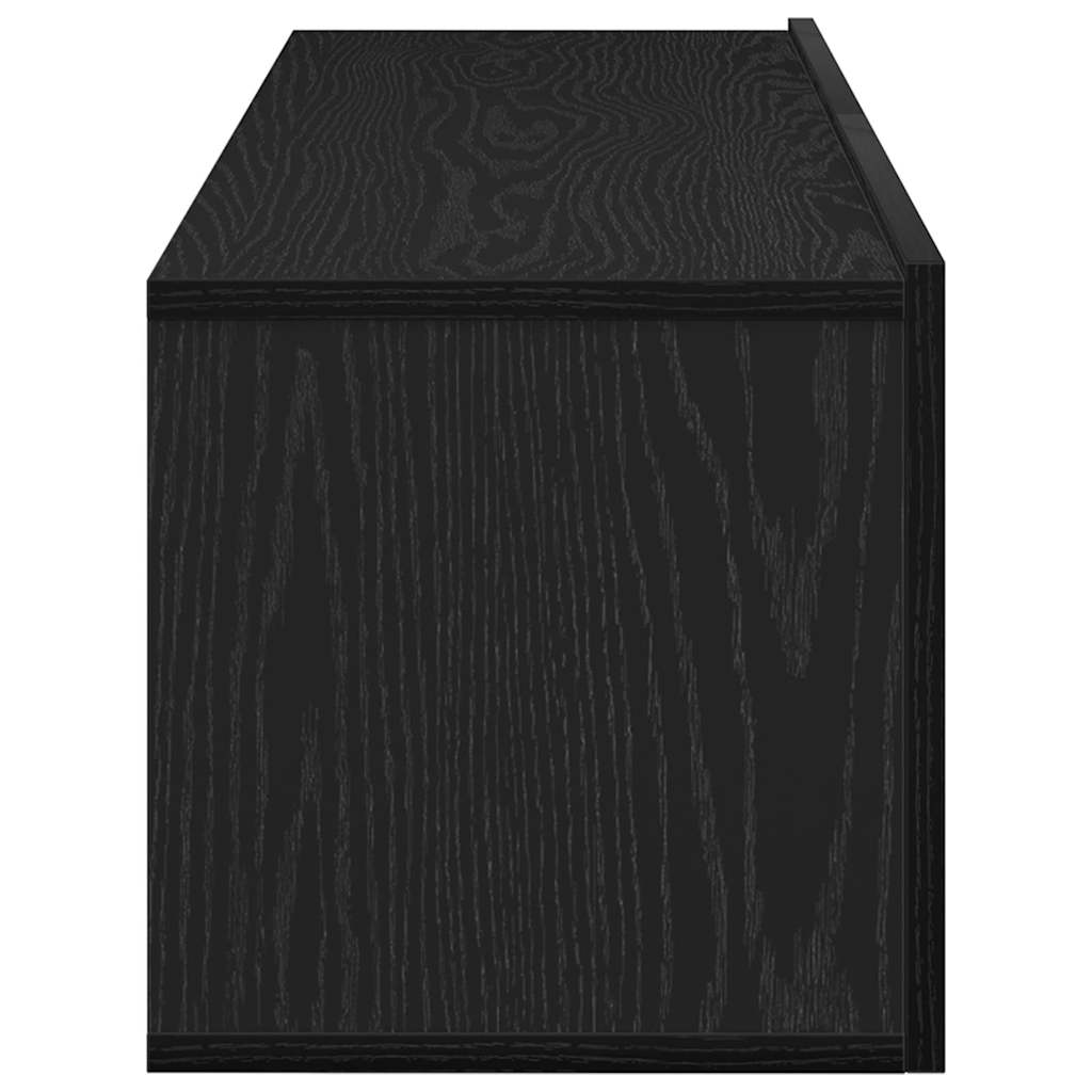 TV Cabinet 2 pcs Black Engineered Wood