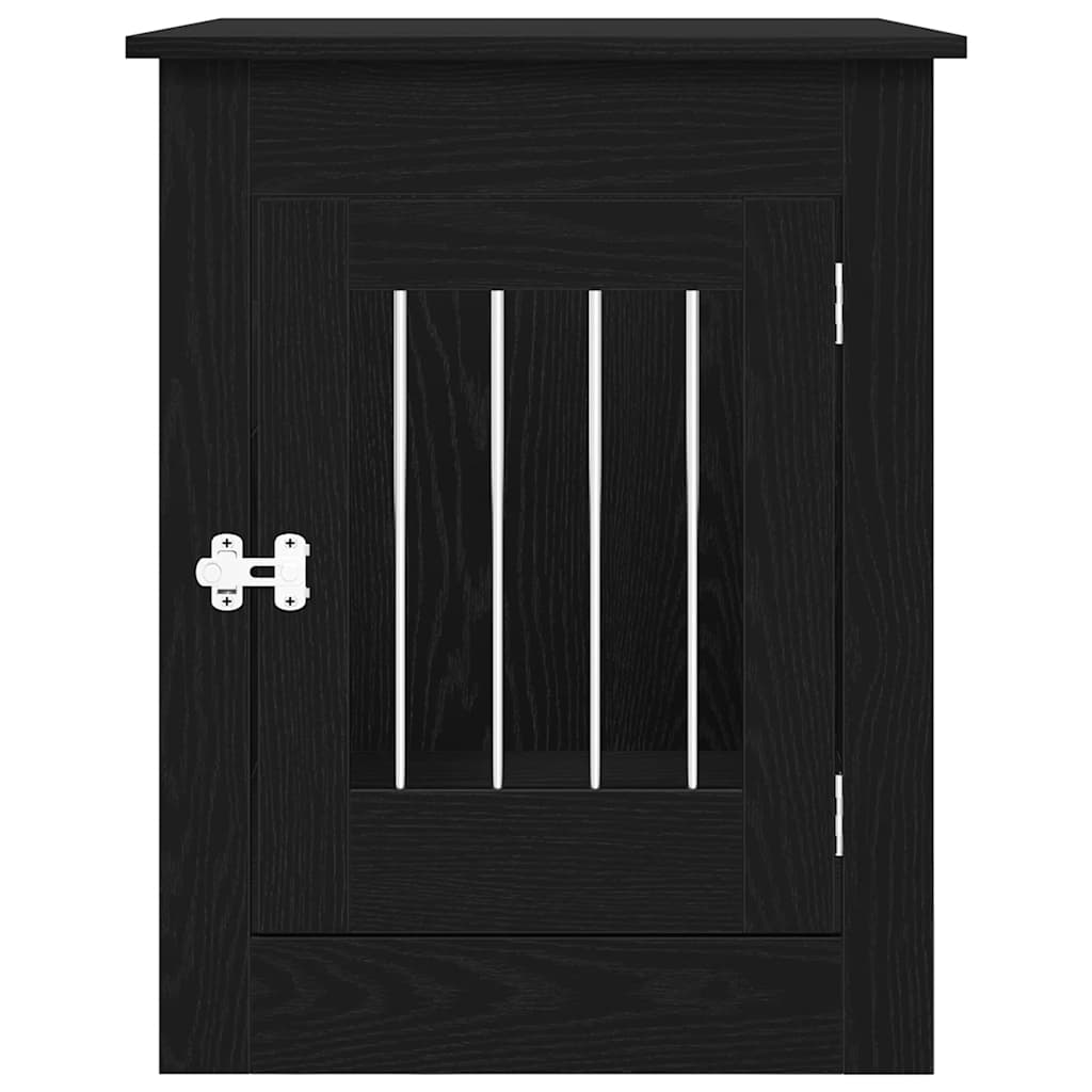 Dog Crate Furniture Black Oak 55x80x68 cm Engineered Wood