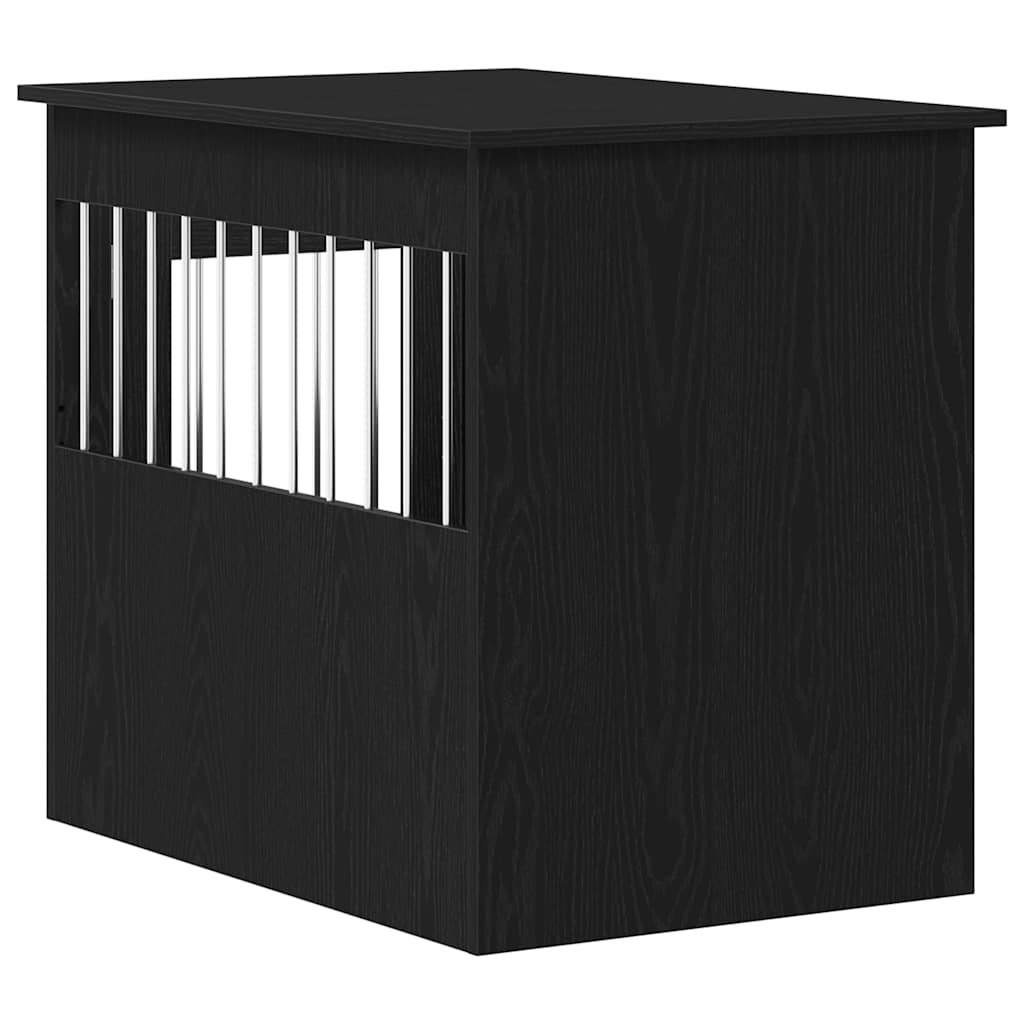 Dog Crate Furniture Black Oak 55x80x68 cm Engineered Wood