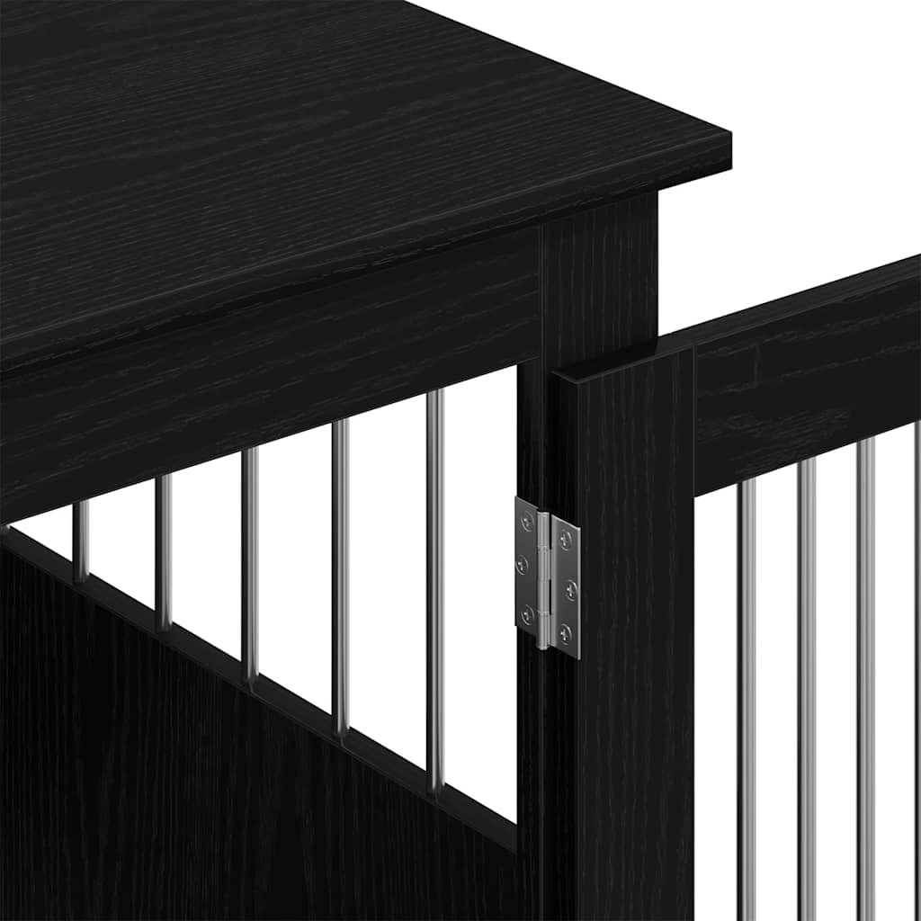 Dog Crate Furniture Black Oak 55x80x68 cm Engineered Wood