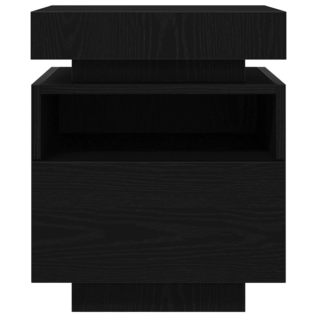 Bedside Cabinet Black Oak 40 x 39 x 48,5 cm Engineered wood