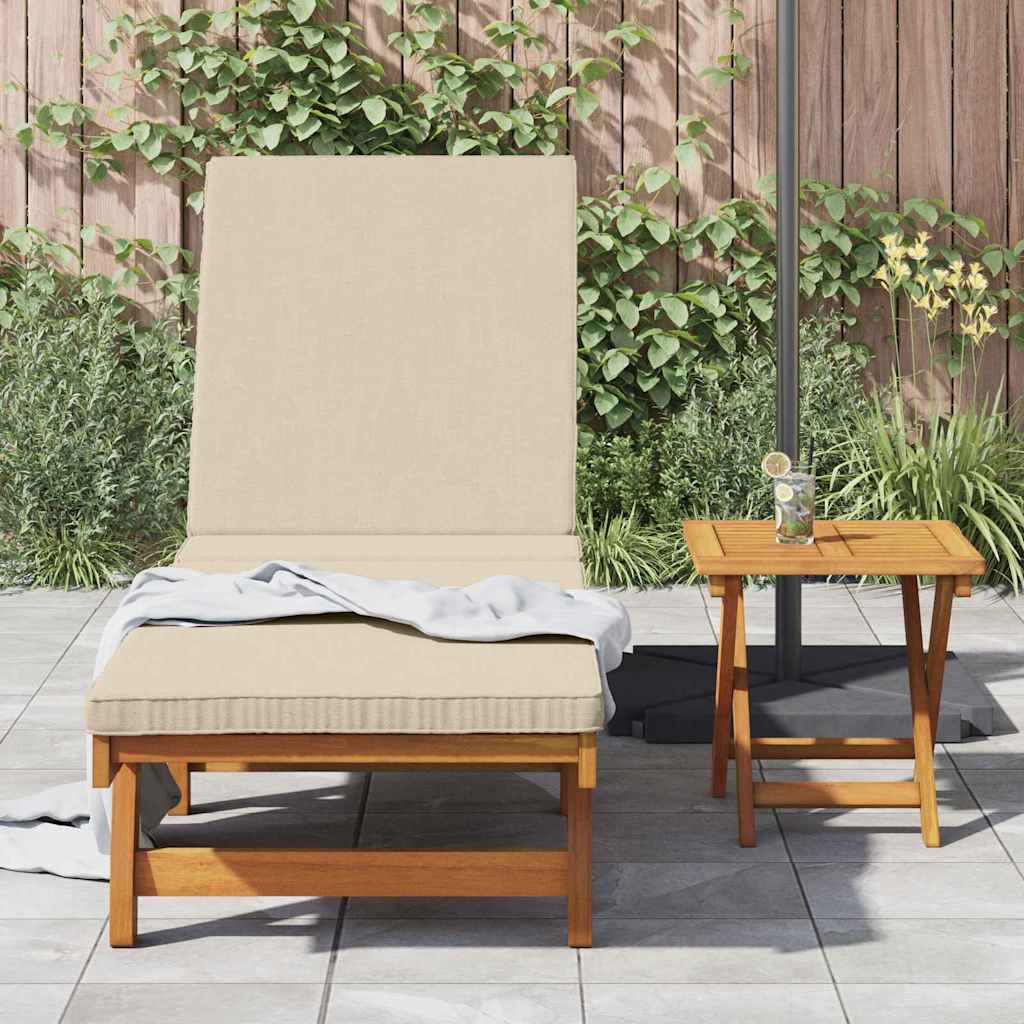 Sun Lounger Reclining Brown 199 x 63 x 85 cm Solid Acacia Wood