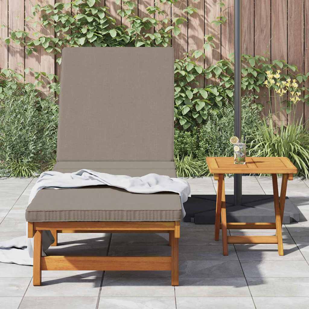 Sun Lounger Solid Acacia Wood Brown