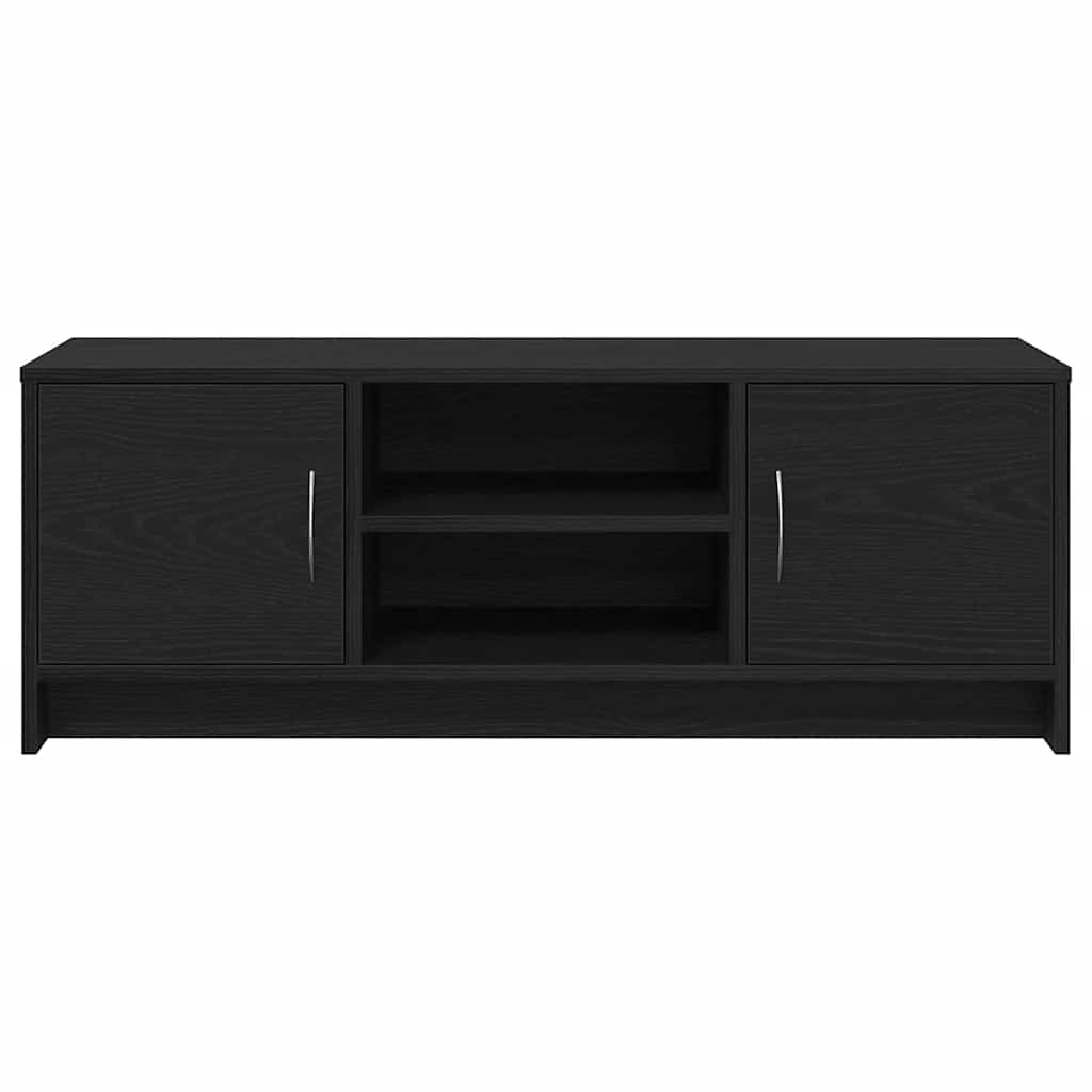 TV Cabinet Black Oak 102x30x37.5 cm Engineered Wood